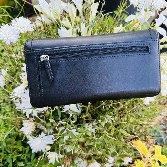 Vintage Coach Black Leather Soho Buckle Large Wallet - Picture 6 of 16